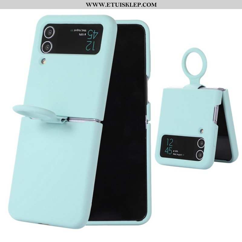 Etui do Samsung Galaxy Z Flip 4 Etui Folio Płynny Silikon Z Pierścieniem